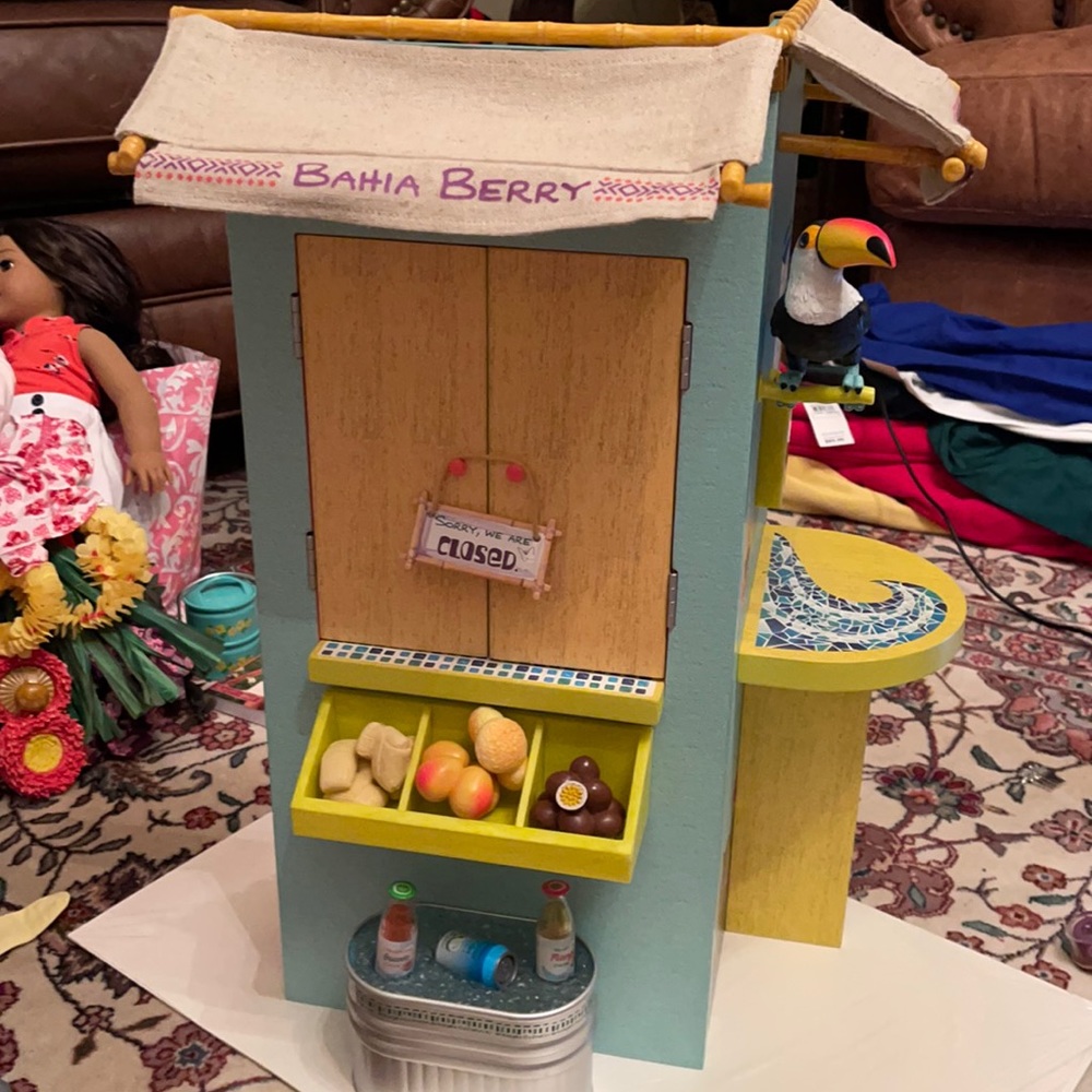 American girl doll - food stand